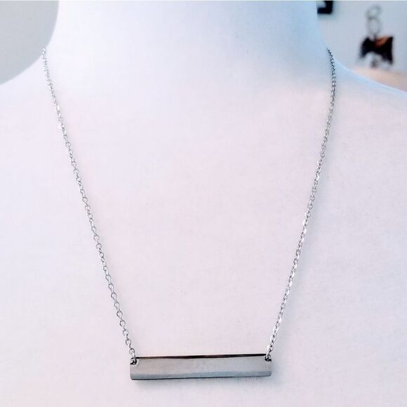 Due in February Engraved Stainless Steel Necklace - Picture 3 of 6